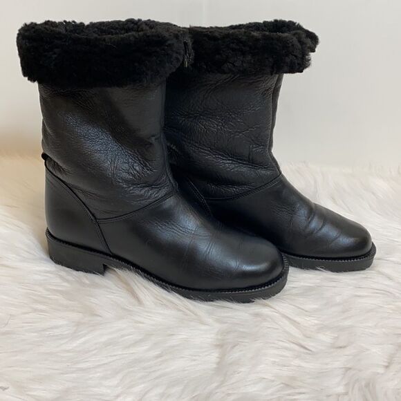 Santana Canada black leather winter boots size 6.5 - Picture 4 of 13